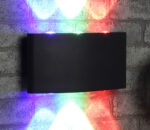 Grey Finish Outdoor Lighting With Multicolor Exterior Wall Light