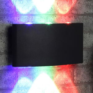 Grey Finish Outdoor Lighting With Multicolor Exterior Wall Light