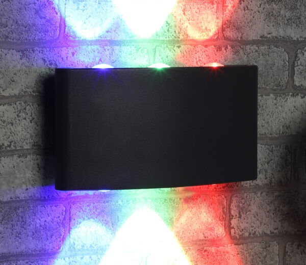 Grey Finish Outdoor Lighting With Multicolor Exterior Wall Light