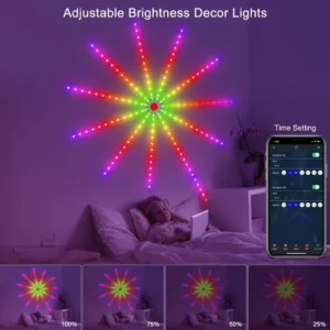 Smart RGBIC LED Firework Lights