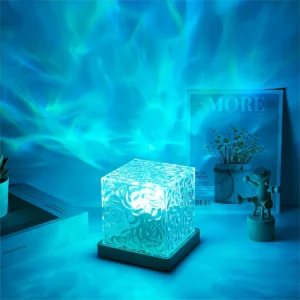 Ocean Night Wave Projector Table Lamp