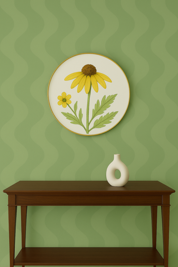 Golden Daisy Botanical Plate