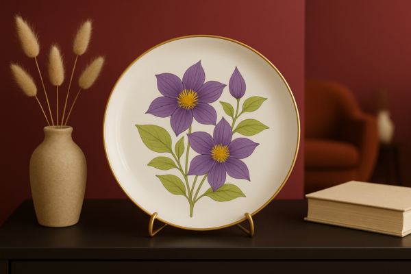 Violet Bloom Wall Plate