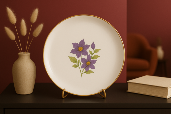 Violet Bloom Wall Plate