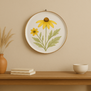 Golden Daisy Botanical Plate