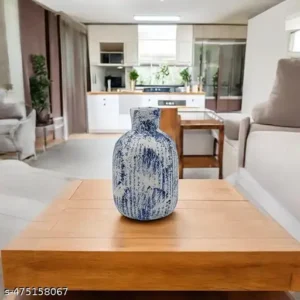IndiClay – Petite Blue Drum Vase