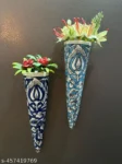 Blue Nest Wall Planters – Ceramic Cone Set