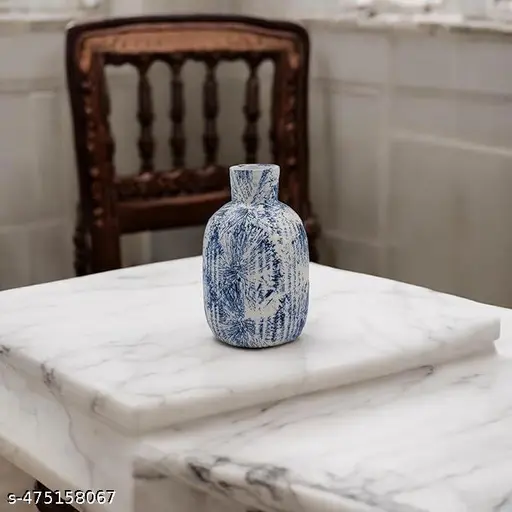 IndiClay – Petite Blue Drum Vase