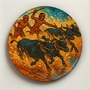 Kambala Spirit-Buffalo Racing Wall Plate
