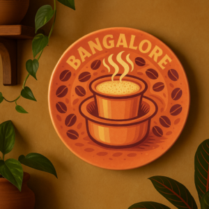 KaapiCulture-Bangalore Ceramic Wall Plate
