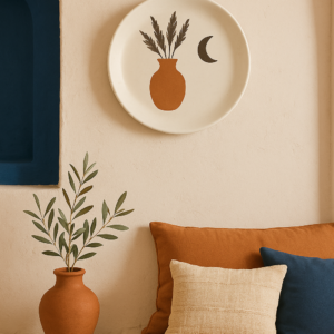 Desert Moon – Terracotta Vase Plate