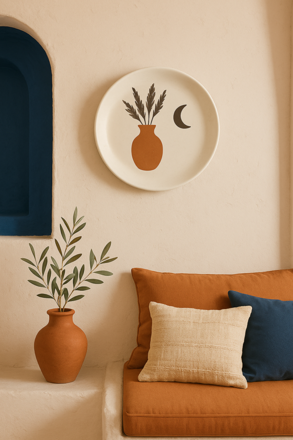 Desert Moon – Terracotta Vase Plate