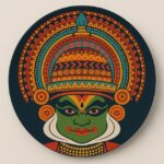 Kathakali Majesty-South India Art Plate