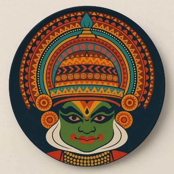 Kathakali Majesty-South India Art Plate