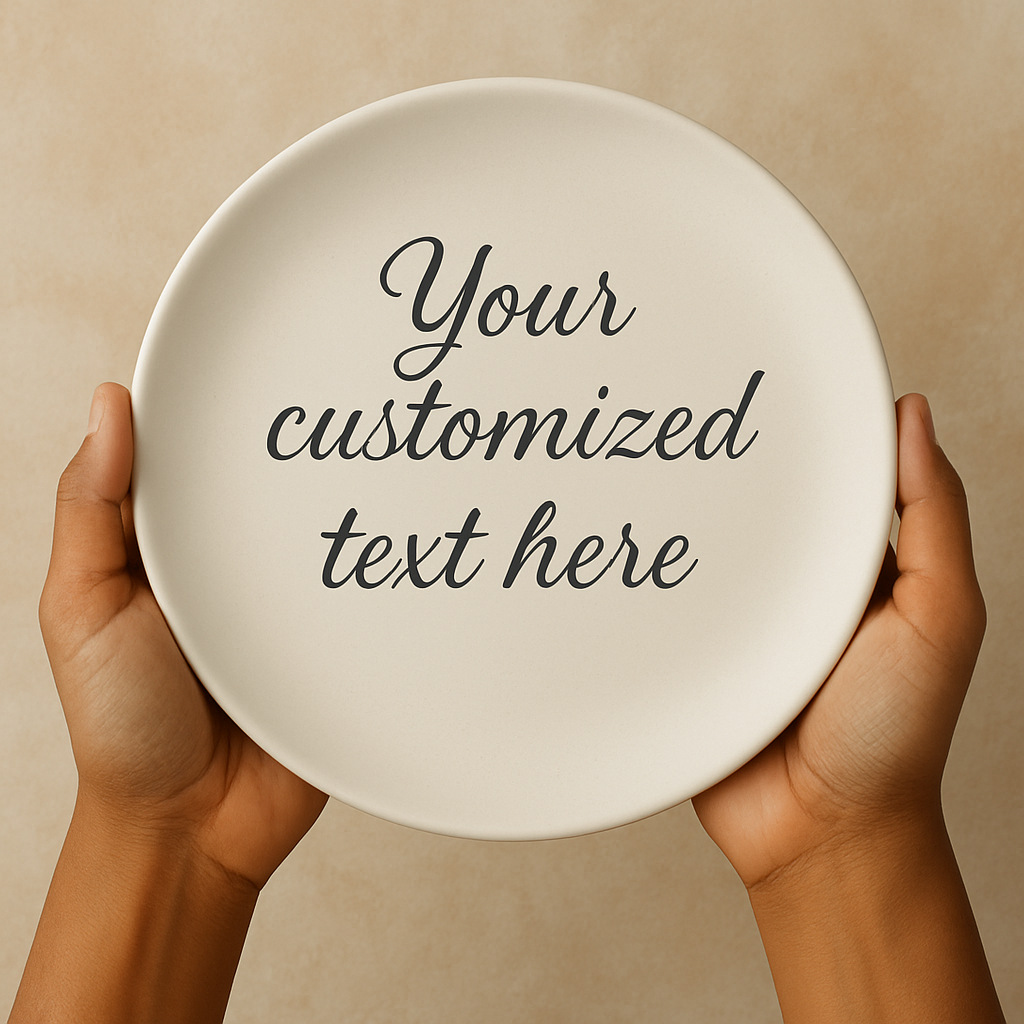 Personalized Text Plate