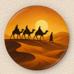 Camel Caravan at Dusk