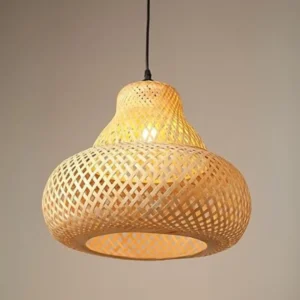 NestGlow Curved Bamboo Lamp
